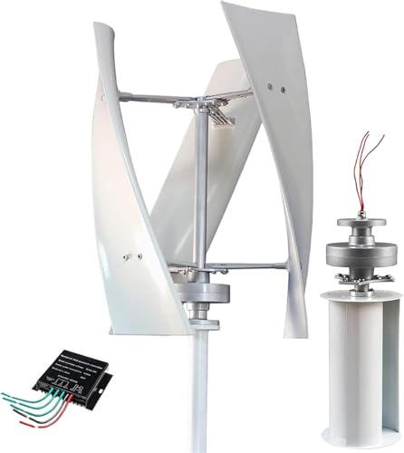 Aerogeneradores, Turbina eólica de eje Vertical 16000W 20000W 12V 24V 48V 220V con controlador MPPT, pequeño molino de viento de bajo ruido for farolas,Kit generador eólico(16000W,220V)