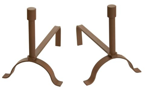 CL912 - STYLE CORTEN- COPPIA DI ALARI CRUCCOLINI