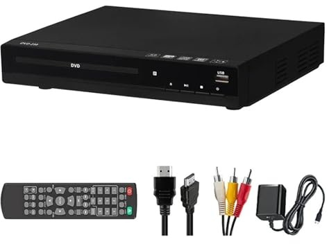Lecteur DVD 1080P for TV, Home Cinéma, Lecteurs, CD, Sortie AV, Télécommande Qualité d'image Claire Audio Stable
