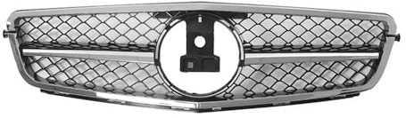 Kühlergrill Für Benz C-Klasse W204 2008-2014 C180 C200 C350 S204 Kühlergrill In Glänzendem Schwarz Im Für AMG-Stil Für Die Frontstoßstange Sport Kühlergrill(Chrome Black)