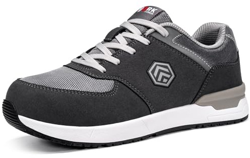 LARNMERN Pro - Zapatillas de Seguridad para Hombre, Punta de Acero, protección Antideslizante, Ligera, Transpirable, Zapatillas de Trabajo, Talla 36-49EU