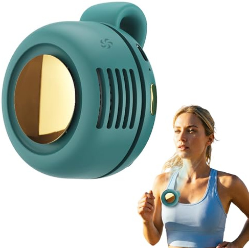 comepew Tragbarer Clip Ventilator, 2026 Neu Taillenclip-Ventilator, Portable Silent Mini Bladeless Fan Clip On, 3 Geschwindigkeiten Mini Tshirt Ventilator, Handventilator mit Clip für Outdoor (Grün)