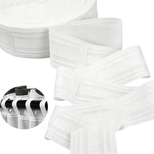 Msauifncp Cinta para Cortinas Blanco 8,5 cm Ancho 20 m Largo Cinta para Coger Cortinas