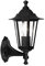 Eglo Laterna 4 Lámpara de pared para exterior de 1 foco, luz de pared de aluminio fundido en negro y cristal transparente, casquillo E27, IP44