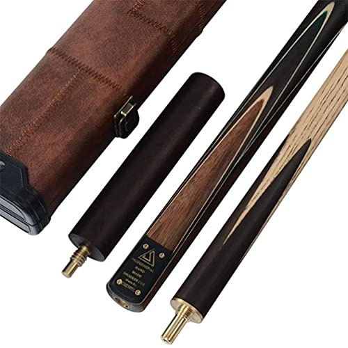 CUESOUL Klassisches Handgefertigtes 57 Zoll 18 Unzen 3/4-Snookerqueue mit Rosenholz-Griffstück und Kunstleder-Etui - 9,5 mm Spitze Snookerqueue-Set(CSSC008)