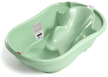 OKBABY Onda - Baignoire pour le Bain du Nouveau-né 0-12 Mois, Design Ergonomique - Vert