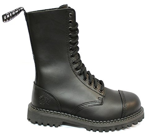 Grinders Herald 2015 matt finish svart unisex säkerhet stål tå keps militära punkstövlar, - Svart - 3 UK