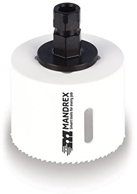 Mandrex | Bi-Metall Lochsäge FineXcut 8% Kobaltlegierung & 38 mm Schnitttiefe für dünne Stahlbleche & Acryl | MHB6Q060B | Ø 60 mm