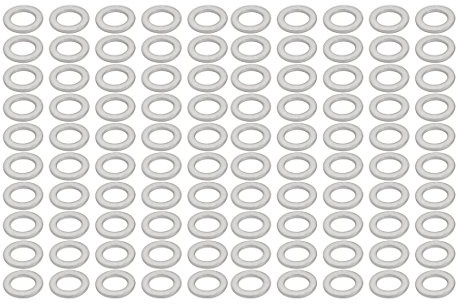sourcing map 100Pcs Arandela Del Tapón De Vaciado 12mmx20mmx2mm Aluminio | De Herramienta, Motocicleta