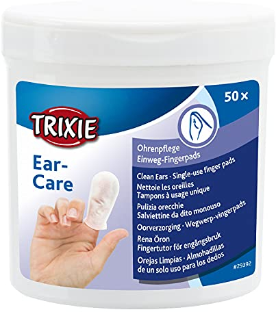 TRIXIE 29392 Ear Care Ohrenpflege, Fingerpads, 50 Stück (1er Pack)