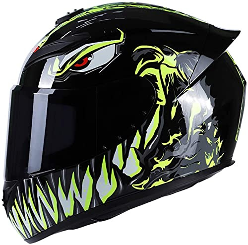 YLXD Motorrad Integralhelm für Erwachsene Herren Damen Motorrad helme Sturzhelm für den täglichen Pendelverkehr ECE-zertifizierter Vier Jahreszeiten B,M