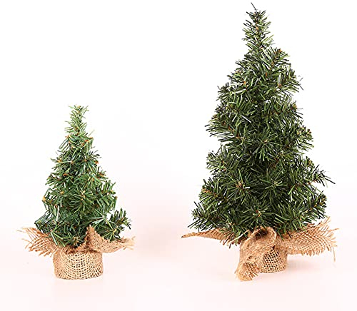 2 Stück Künstlicher Weihnachtsbaum, Christmas Tree, Premium Tannenbaum Künstlich, Unechter Tannenbaum, Kunst Christmas Decorations, Realistische Optik, 20cm und 30cm