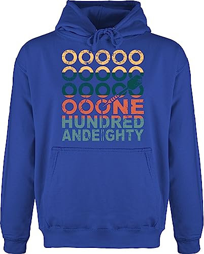 Shirtracer Hoodie Herren Pullover Männer - One Hundred and Eighty - bunt - XL - Royalblau - Sport Dart Hoodies Darts Pulli darten Hoddies/pullies jh001 pullis polloverer Oberteil Kordel Oberteile
