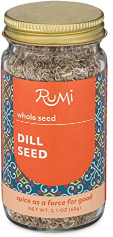 Rumi Spice - Whole Dill Seed (1.7 oz) | Perfect for Delicious Pickles, Fish, Drinks | Fresh and Citrusy | Ethically Sourced | Non Irradiated | Salt Free | Keto friendly | Vegan | Non GMO | Gluten Free
