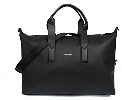 Calvin Klein Herren Weekender Reisetasche Ck Must Pique Handgepäck, Schwarz (Ck Black), Einheitsgröße