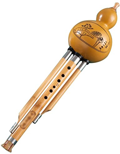 Kürbis-Musikinstrument Spezielle Kürbisseide Für Schüler Und Kinderanfänger Kürbisflöte In B-Dur Kürbisseide Mit Sieben Löchern (Color : Wood_B-Flat)