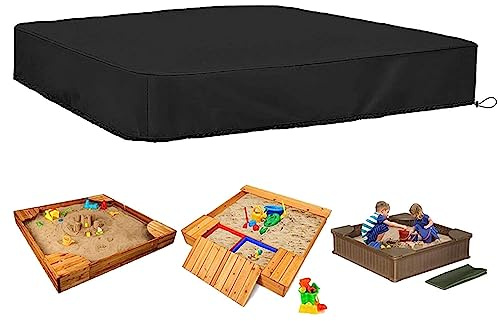 Sandlådeskydd 150 x 150 cm | vattentätt dammtätt sandlådeskydd | kvadratiskt sandlådeskydd sandlåda presenning med dragsko | poolskydd | leksak sandlåda dd