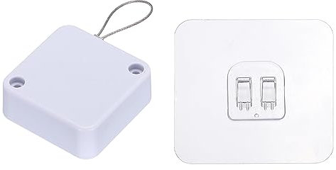 QUARKZMAN Pugno Libero Automatico Sensore Porta Chiudi Automatico Porta Chiudi ABS Chiudi con Acciaio Filo per Famiglia Porte, Armadio,Finestra 400G Bianco 1 Set