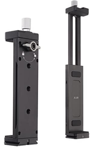 FOTGA Supporto per tablet in alluminio Adattatore per treppiede, Morsetto universale in metallo con slitta fredda, Filettatura da 1/4 di pollice e Guida per treppiede Acra Swiss per iPad Pro/Mini/Air