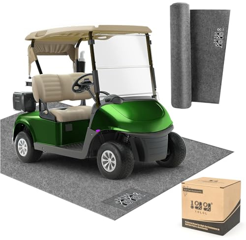 10L0L Golf Cart Garage Mat,Durable, Waterproof, Oil-Resistant,Anti-Slip Universal Parking Mats for Yamaha Club Car EZGO Golf Cart/Motorcycle/ATV/UTV,Size 106 x 59