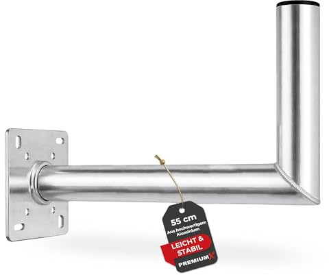 Premium X 55cm Wandhalter Aluminium SAT Wandhalterung für Satellitenschüssel ALU Wand-Halter 550mm