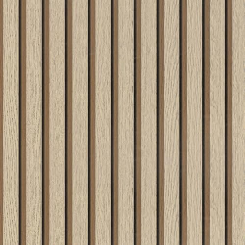 Arthome Bois lattes Papier Peint Auto Adhésif Amovible Autocollant Film Papier 44cmx3m Vinyle Décoratif Papier Grain rayé Naturel Caillebotis Bois pour Meubles Facile Nettoyer(Marron)
