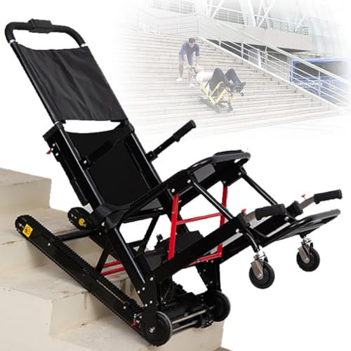 Elektrischer Treppensteiger,Elektrischer Handwagen-Treppensteiger,Zusammenklappbarer Treppensteiger,Treppenlifte Patienten-Transporthilfe,Zuladung: 165 Kg A