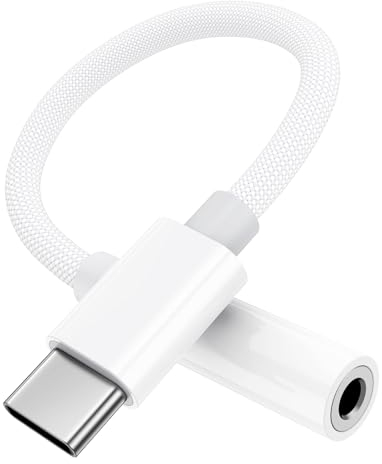 Adapter Klinke auf USB C, Kopfhörer Adapter Aux USBC to 3.5 mm Jack Kopfhörer­anschluss Typ C Audio Splitter kompatibel mit iPhone 15/16/15Pro/16Pro/Plus/Pro/Max, iPad, Samsung S24/S23/S22/S21 Ultra