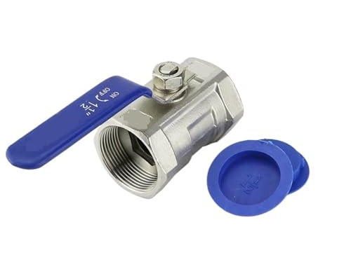 MPYJDTOI Edelstahl-Kugelhahn, Kugelhahn 1/4 Zoll, 3/8 Zoll, 1/2 Zoll, 3/4 Zoll, 1 Zoll, 1-1/4 Zoll, 1-1/2 Zoll, Innengewinde, Ventile mit Vinylgriff, Gewindeventile(1/4)