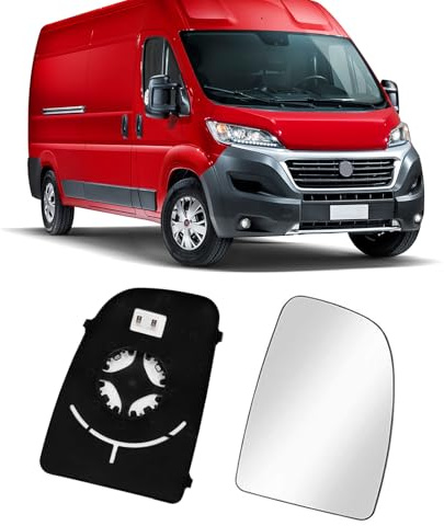 TTCR-II Vetro Specchio per Fiat Ducato/Citroen Jumper/Peugeot Boxer 06-21 | Riscaldato Vetro Specchietto Retrovisore per Ducato/Jumper/Boxer 2006-2021 Piastra Dello Specchietto Esterno-Destro
