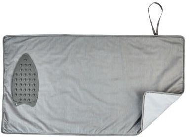 lakeland Ironing Mat with Silicone Iron Rest turn any surface into an ironing board Backed with non-slip dots 50 X 90cm Ideal for travel