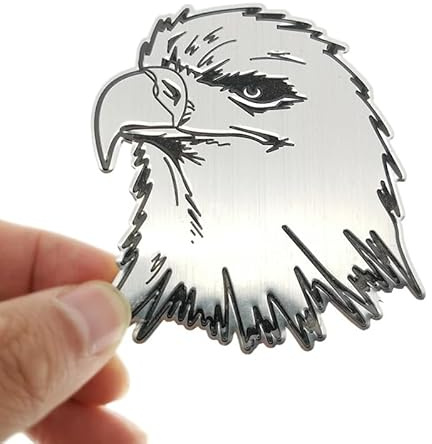 3D Metall Adler Adlerkopf Logo Aufkleber Emblem Badge Sticker Kfz Pkw Auto 7x7cm