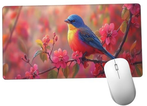 Azul Alfombrilla Ratón 1400x600x3mm Alfombrilla Raton XXL Grande con Base de Goma Antideslizante, Lavable, Accesorios Gaming Pájaro, Ordenador Gamer Regalos, Mouse Pad Gaming Mejora La Velocida Y874