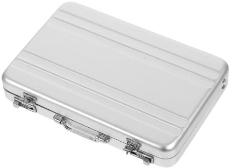 SHINEOFI Karten Aufbewahrungsbox Aus Aluminiumlegierung Für Visitenkarten Und Kreditkarten Kompakter Visitenkartenhalter Mit Safe-Box-Design Für Bürobedarf Und Organisation