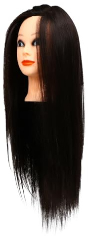 Mikinona Kosmetik-schaufensterpuppenkopf Zum Flechten Und Frisieren Übungskopf Für Friseur Und Kosmetikschule Mit Kunsthaar Für Schneiden Styling Und Pflege