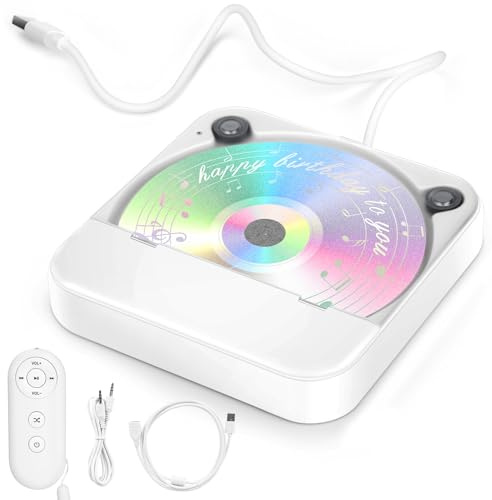 External Portable CD Player for Car – Plug & Play USB/AUX CD Drive with Upgrade Chip, Compatible with Car Stereos, Laptops, TVs & Android 4.4+ Navigation Systems