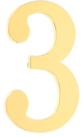 HOMSFOU Digital House Number Metal Door Number Self Adhesive Address Sticker for Apartment Office Door Address Sign Strong Back Glue