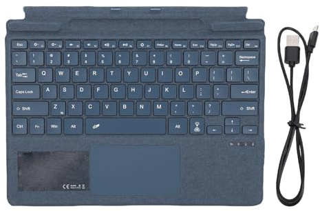 Clavier sans Fil Portable, 7 Couleurs backlits Bluetooth TouchPad Clavier Compatible avec Une Tablette d'ordinateur Portable pour Les Voyages d'affaires (Blue)