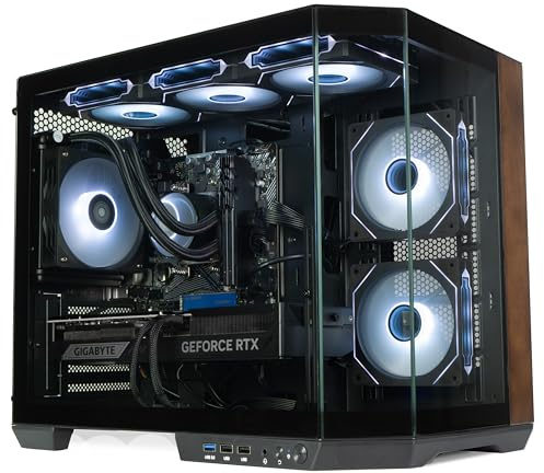 ionz Gaming PC - Desktop Computer, Ryzen 7 5800X, NVIDIA RTX 5060 Ti, 16GB RAM, 120mm AIO, 1TB NVMe SSD, 650W 80+ PSU, WiFi, Windows 11, Apex Ember with Wood Panel