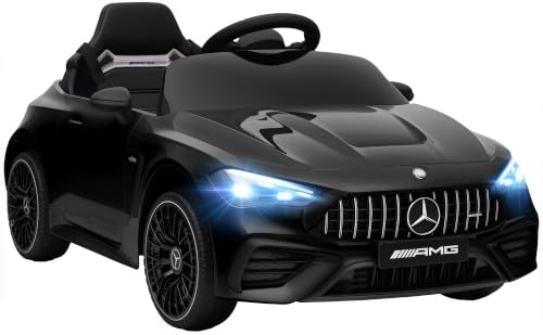 AIYAPLAY Coche eléctrico para niños Mercedes AMG CLE 53 12V - 2 Motores, Mando a Distancia para Padres 2.4G, vehículo eléctrico con Apertura de Puertas, Faros LED, Reproductor MP3, Regalo para niños
