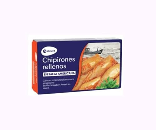 Chipirones Rellenos en Salsa Americana, Gefüllte Tintenfische in Amerikanischer Sauce, 72g, 4er Pack