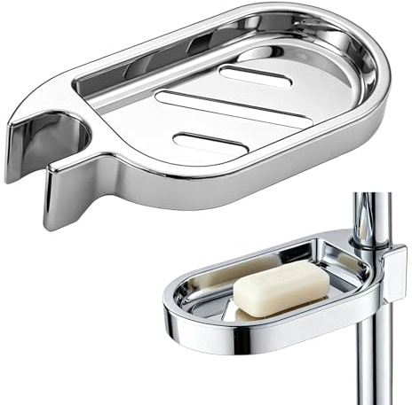 Porte Savon Barre Douche, Support Savon Douche, Porte Sav on Do uche, Porte-Savon Dou Che, pour Barre de Douc he 22mm en ABS Plastique, Support de Savon