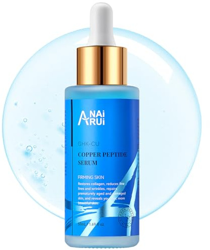 ANAiRUi Copper Peptidserum 50 ml | Anti-aging ansiktsserum med hyaluronsyra | Minskar fina linjer och rynkor, för strålande hud