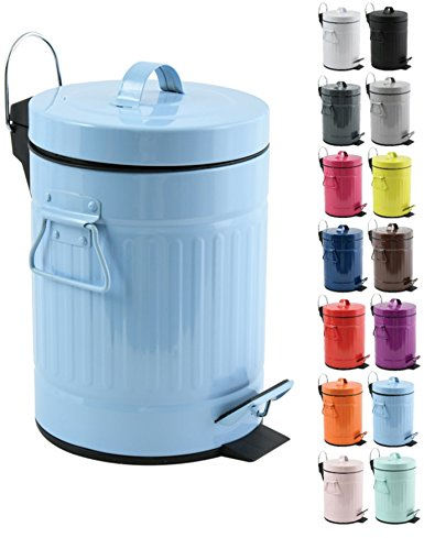 MSV Pattumiera a Pedale, Blu Pastello Unica