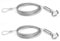 BUYGOO 2pz Cavo Acciaio Inossidabile Filo in Acciaio 2m Fune Acciaio Tiranti per Filo Acciaio Cavo Intrecciato con Gancio e Loop
