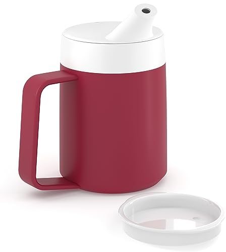 JFA Supplies 1 Handle 165ml Red Adult Drinking Mug/Drinking Cup/Sippy Cup/Non Spill Cup