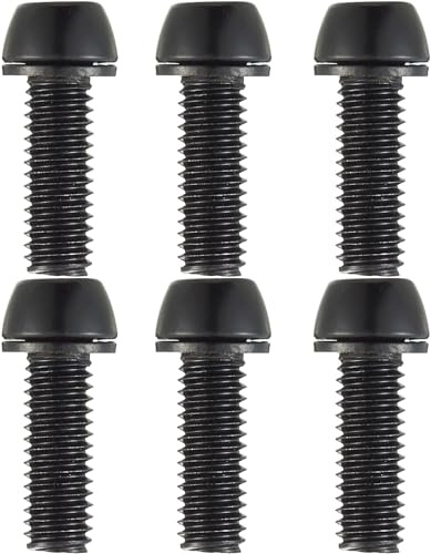 Bike Stem Bolts Allen Steel Disc Brake Caliper Bolt with Washer Screw Set M6x18mm for Mountain Bicycle,RoadBike,BMX,Folding (Black)