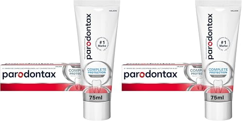 Parodontax Complete Protection Whitening Zahnpasta, bei Zahnfleischproblemen, 75 ml (Packung mit 2)