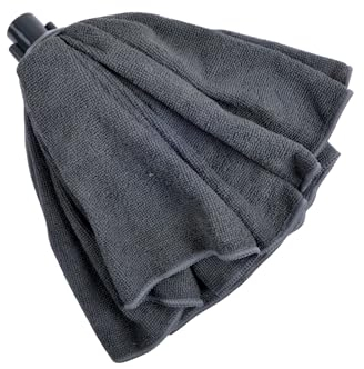 Homéa, Mop - Serpilliere in microfibra, 120 g, doppio passo di vite, colore: antracite