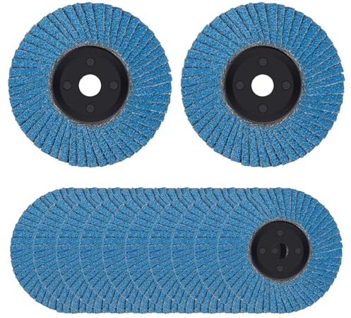 12 dischi per smerigliatrice angolare, dischi lamellari da 76 mm, grana 80, per metallo e legno, mole compatibili con smerigliatrici angolari